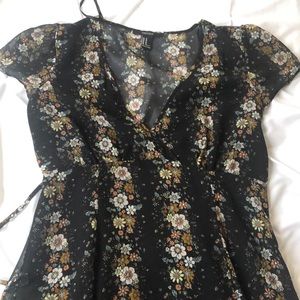 Floral wrap dress